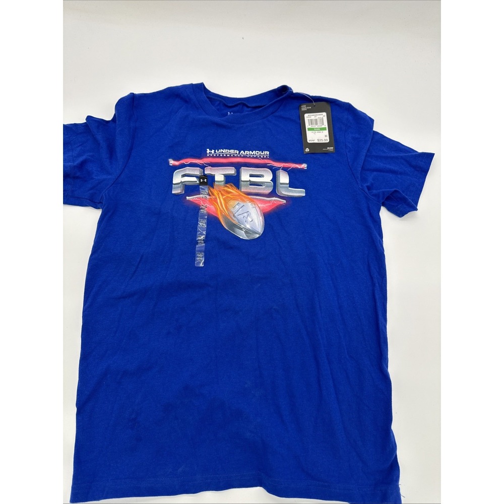 Boys Youth Kids Under Armour Shirt NEW Short Sleeve Football  Youth Large